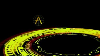 Cryptocurrency coin 4k animation.