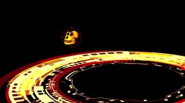 Apecoin APE Cryptocurrency coin 4k animation.