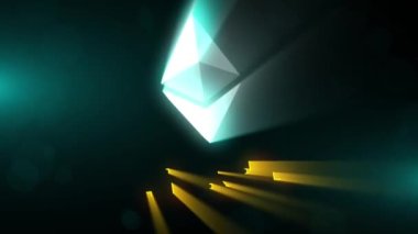 Ethereum ETH Kripto para birimi 4K animasyonu