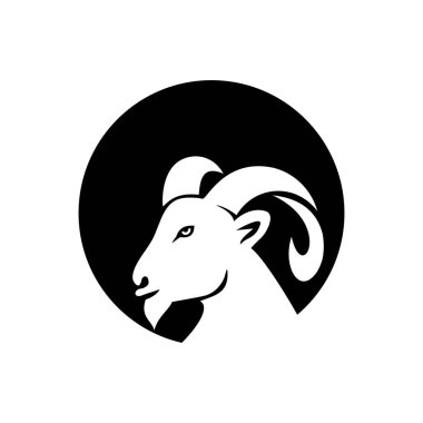 Keçi logosu tasarım vektörü