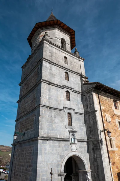 Torre Della Chiesa Nostra Signora Dell Assunzione Ainhoa Nei Paesi — Foto Stock