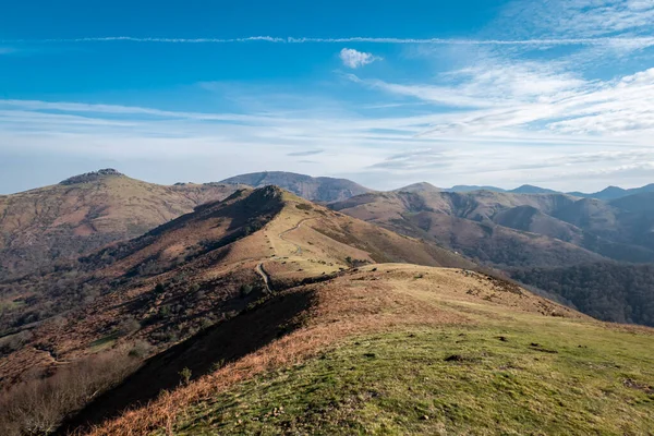 Vista Panorámica Montaña Artzamendi Desde Montaña Ainhoa País Vasco — Foto de Stock