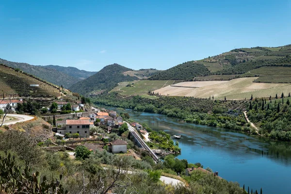 Foz Tua Village Largo Del Río Duero Tras Montes Portugal — Foto de Stock