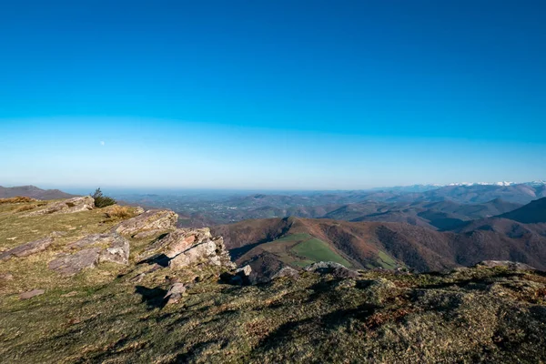 Vista Panorámica Desde Montaña Artzamendi País Vasco Francés — Foto de Stock
