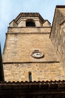 Saint John Kilisesi 'nin çan kulesi Vaftizci San Jean de Luz, Bask Ülkesi, Fransa