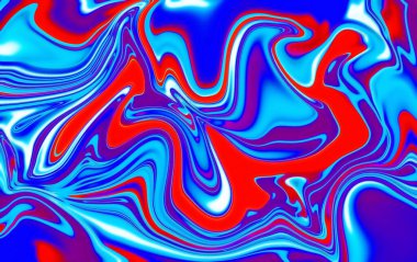 Illustration of an abstract image of mixing oil with various colors