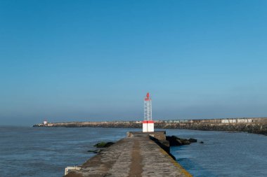 Lighthouse by the sea in Boucau with another one further in the background in France