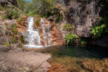 Cela Şelale Atları Serra da Estrela, Portekiz 'de doğanın ortasında