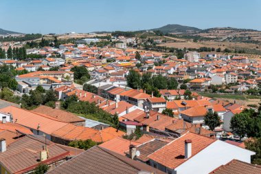 Urban landscape of the village of Mogadouro in Tras-os-Montes, Portugal clipart