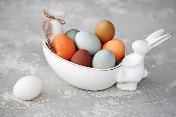 Easter eggs dyed with natural dyes. Easter