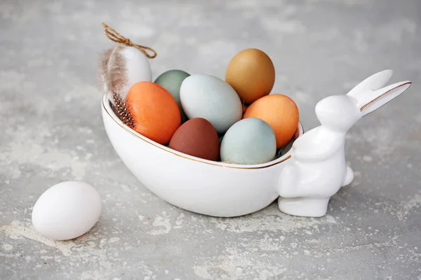 Easter Eggs Dyed Natural Dyes Easter Telifsiz Stok Imajlar