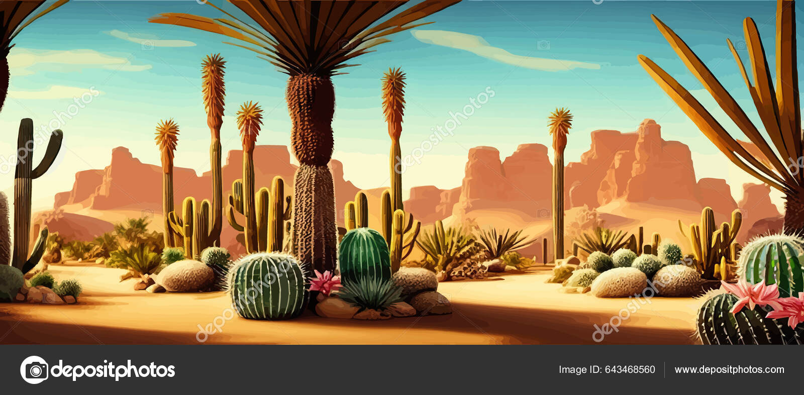 Vetores de Cactos De Desenho À Mão No Vetor Do Deserto e mais imagens de  Areia - Areia, Arte, Botânica - Assunto - iStock