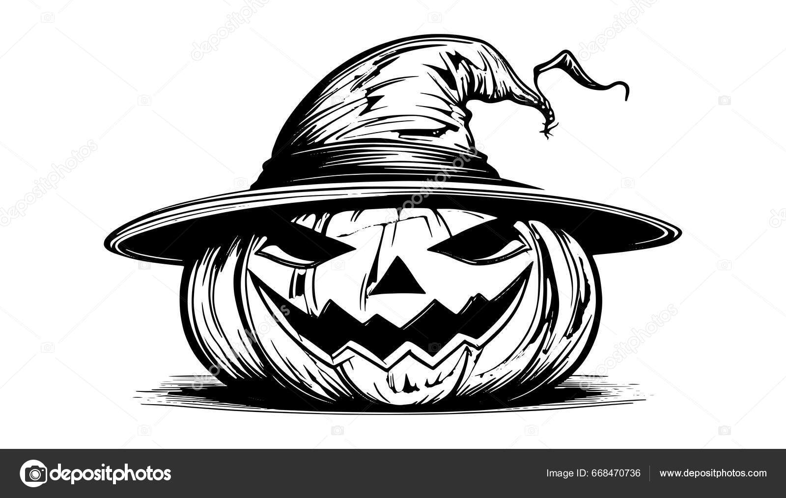 Halloween. Uma Abóbora Com Uma Cara De Chás Entalada Em Uma Máscara  Assustadora. Ilustração Do Vetor De Desenho De Linha Contínua Ilustração do  Vetor - Ilustração de incandescer, lanterna: 259084633