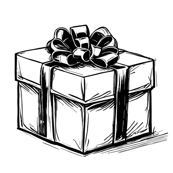 Gift Box Drawing Stock Vector, Royalty-Free