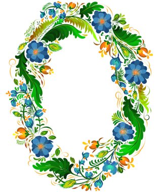 Vektör olarak Petrykivka Ukrayna sanat sınırı