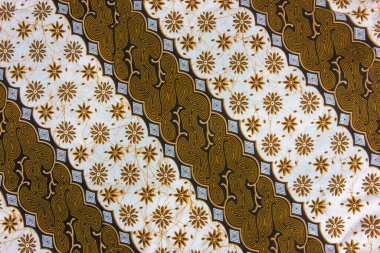 Parang motifli Batik kumaş, tipik Surakarta şehri, Endonezya, üst açı
