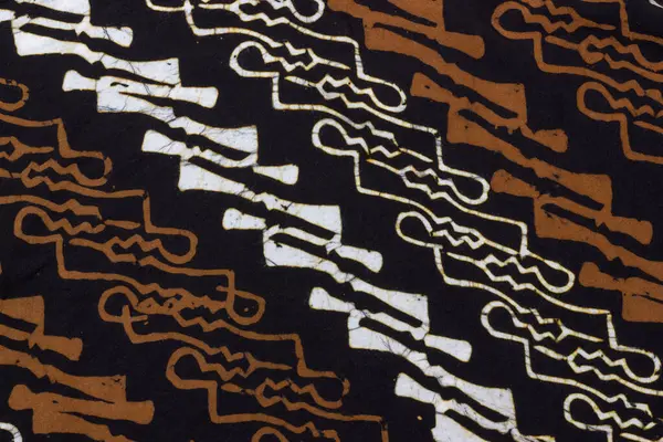 Parang motifli Batik kumaş, tipik Surakarta şehri, Endonezya, üst açı
