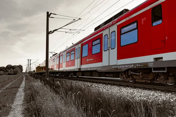 Ferrocarril Ferrocarril Fondo Ciudad Alemania Baviera Munich — Foto de Stock