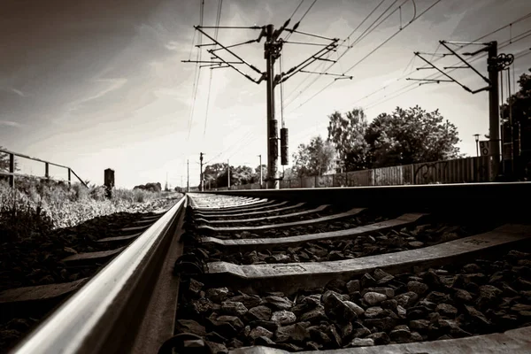 Bahngleise Der Stadt — Stockfoto