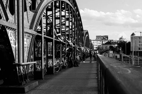 Foto Calle Bridge Munich Hackerbridge — Foto de Stock