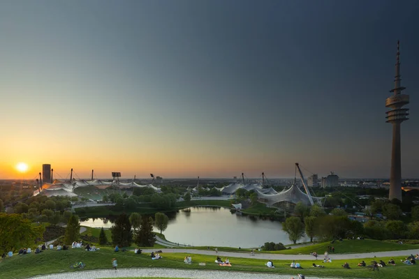 stock image beautiful view of the city of Munich Olympiapark