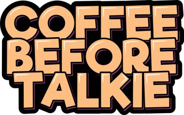 Konuşma öncesi kahve vektör illüstrasyonu.