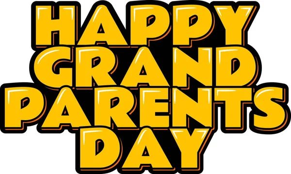 Happy Grandparents Day Lettering Vector - Stok Vektor