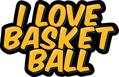Basketbol Mektup Vektörünü Seviyorum