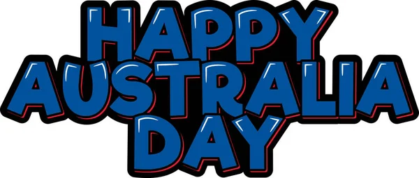 Happy Australia Day Lettering Vecteur — Image vectorielle