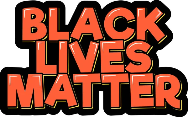 Vidas Negras Importan Vector Letras — Vector de stock
