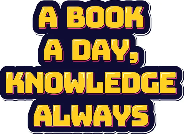 Knowledge Always Book Day — Stock Vector