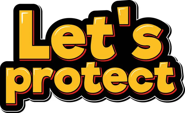 Vamos Proteger Estético Lettering Vector Design — Vetor de Stock