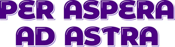 Pro Aspera Lettering Vector Design — Stockvektor