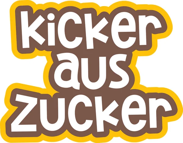 Zucker Fußball Kicker Lettering Vector — Stockvektor