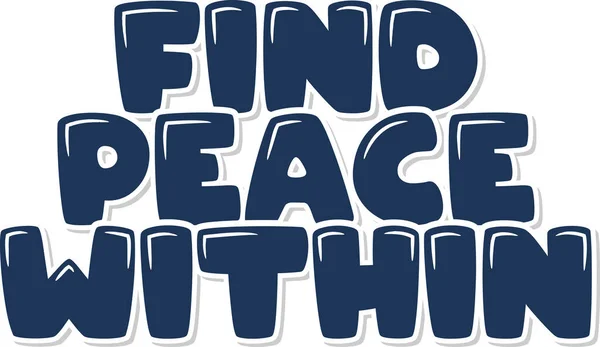Find Peace Lettering Vector Design — Stock Vector