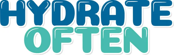 Hidrat Genellikle Harf Vektörü Tasarımı