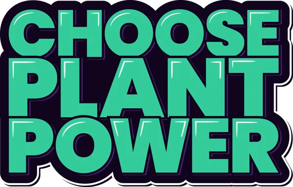 World Vegan Day Plant Power Typography — Stockový vektor