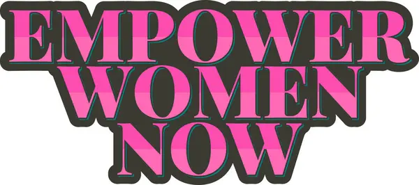 Mujer Empowerment Tipografía Diseño Vectorial — Archivo Imágenes Vectoriales