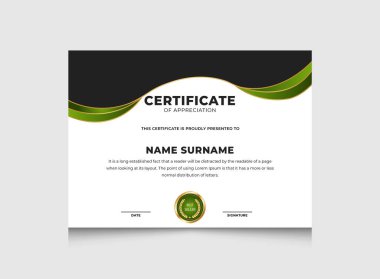 Modern Sertifika Şablon Çizimi