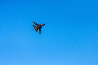 Berlin, Germany June 9 2024: Panavia Tornado in special print flies over Berlin clipart