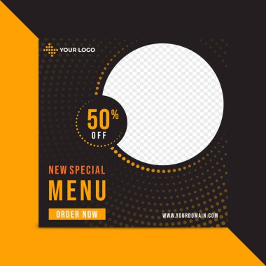 Sosyal medya Instagram pankart şablonu