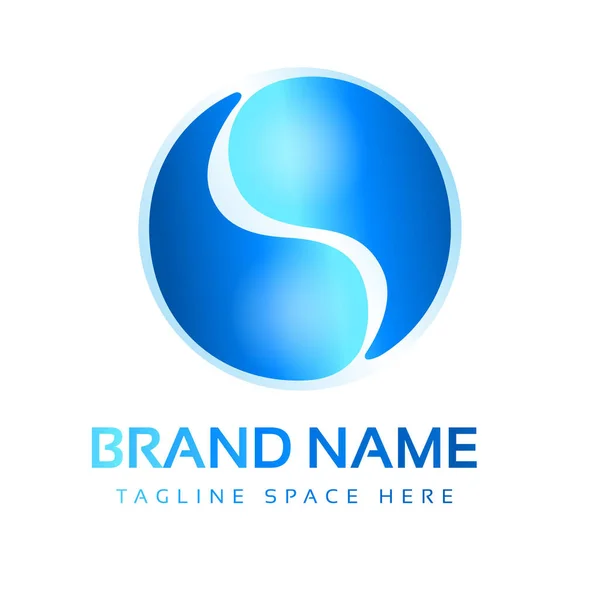 Ornamental Splash Water Logo Template Illustration Design — Stock Vector