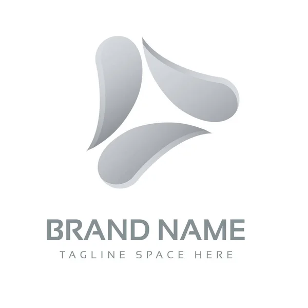 Дизайн Логотипа Компании Металлический Логотип Универсальная Идея Бизнес Технологий Векторная — стоковый вектор