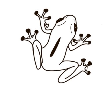 Kurbağa silueti vektör görüntüsü