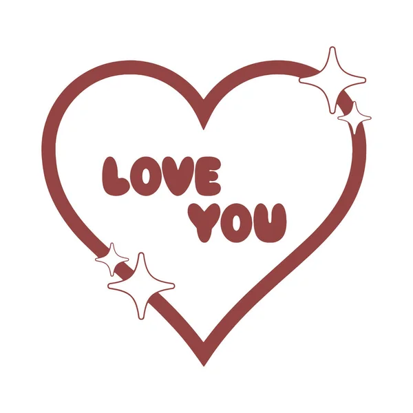 Seni seviyorum, yıldızlı kalp, Sevgililer günün kutlu olsun, Vector SVG