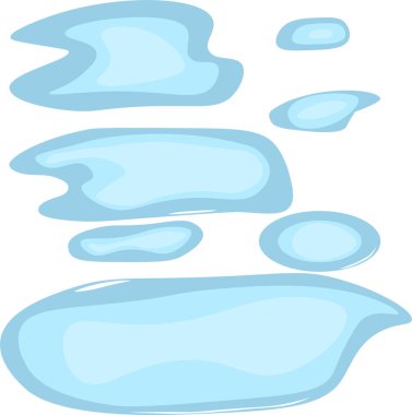 Set of water isolated on a white background, SVG Vector