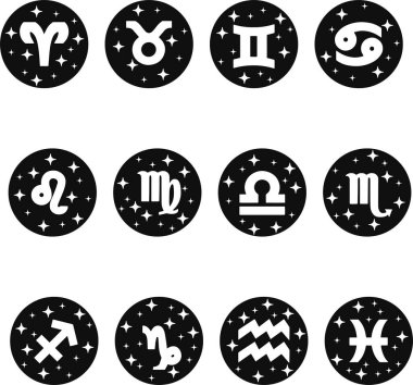 Zodiac horoscope signs SVG Vector