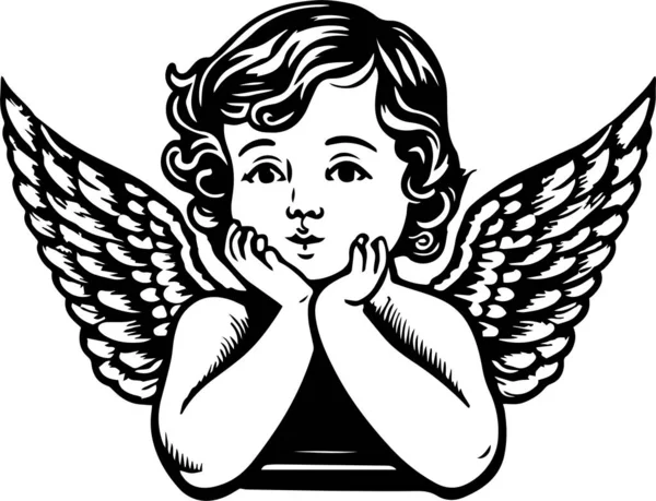 Angel Cupido Vector Ilustração Svg — Vetor de Stock