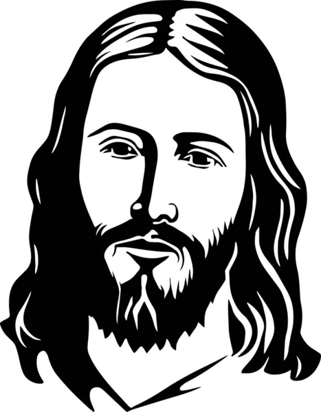 Jesus Vector Иллюстрации Изолированном Фоне Svg — стоковый вектор