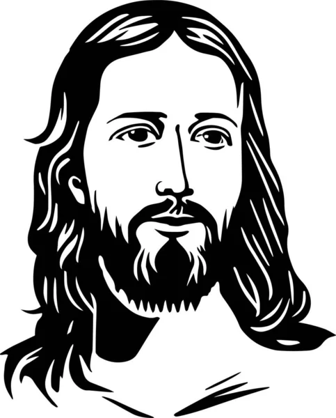 Jesus Vektor Illustration Isolerad Bakgrund Svg — Stock vektor